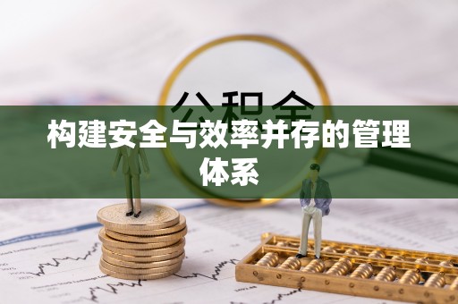 莲都构建安全与效率并存的管理体系