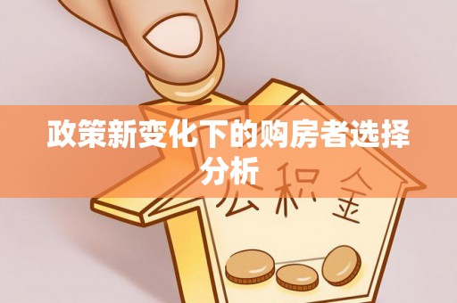 莲都政策新变化下的购房者选择分析